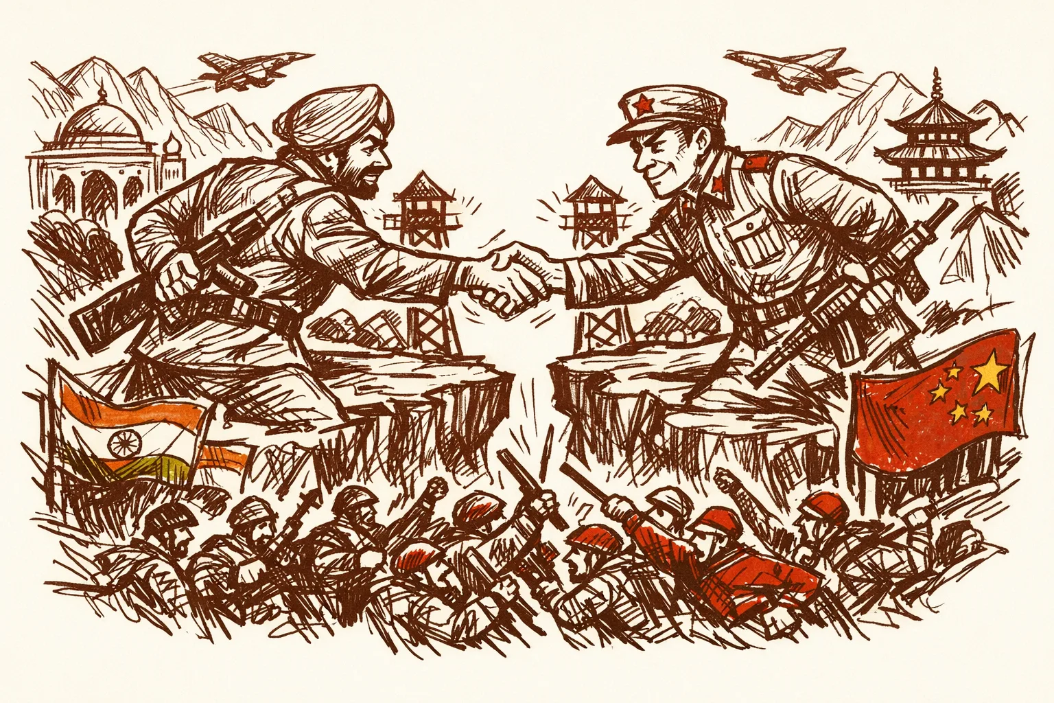 Editorial illustration for India China Border Relations - Why Goodwill Without Accountability Is a Trap
